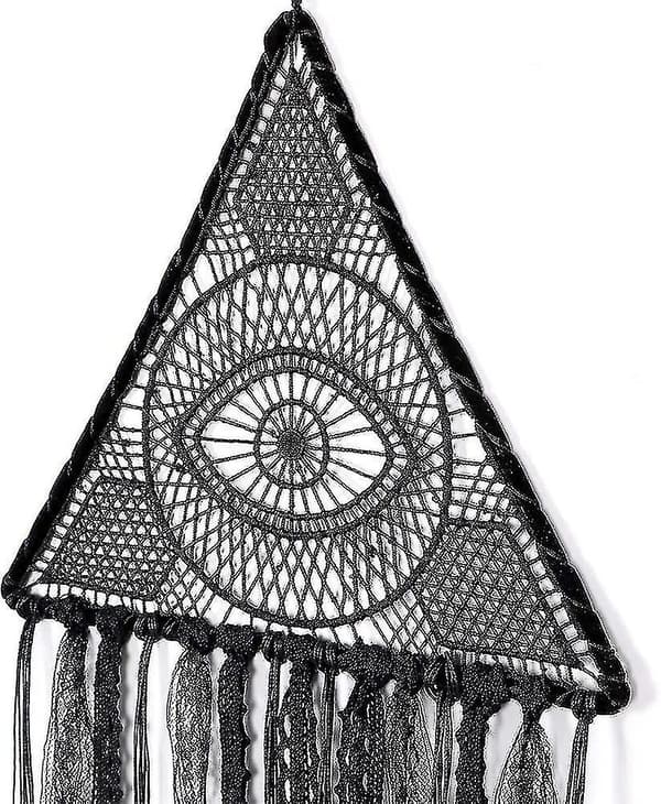 Drømmefanger Evil Eye Drømmefanger Ren Sort Drømmefanger Stor Drømmefanger Boho Vægdekoration Gave