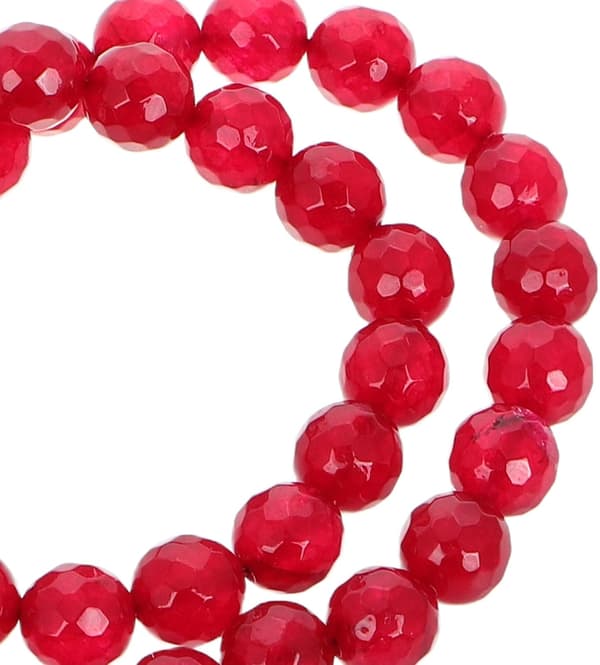 36 st. karneol løse perler, facetslebne ædelstensperler til håndværk til DIY-armbåndsfremstilling