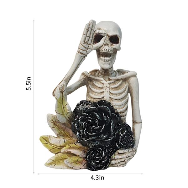 Halloween-kallohahmokoriste Koti Resin-käsityöt Halloween-juhlan koristeluun takkaan, kummitustaloon tai keskelle