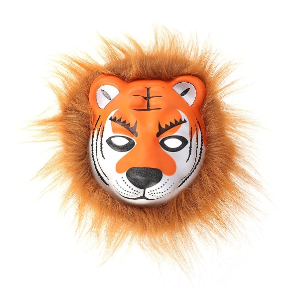 Nyhed Dyremaske Hovedmaske Festgaver til Halloween kostume Masquerade Cosplay (tiger)Orange Orange