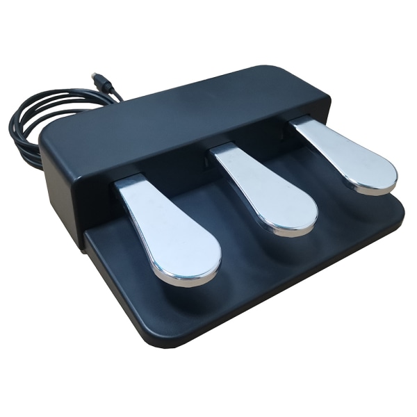 3-pedal for digitalt keyboardpiano, trefots pedalenhet Kompatibel for Yamaha P48，Elektrisk piano (svart)