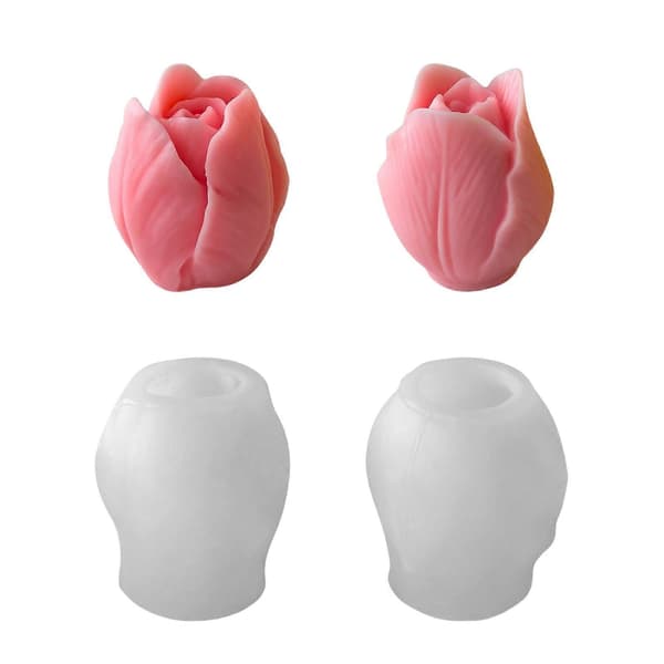 3D Blomster Silikoneforme Duftlysforme Ornamentforme Epoxyharpiksforme Gipsforme til Lysfremstilling 2 2