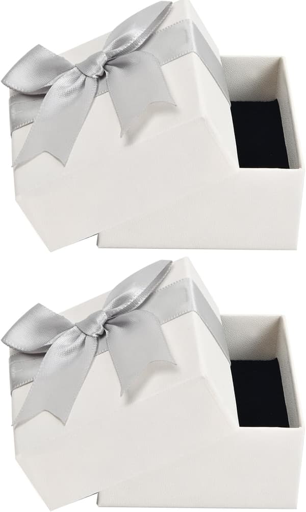 5-pack Small Gift Box, Square Jewelry Gift Box, Jewelry Case with Bow, Empty Ring Gift Boxes, Gift Box with Lid
