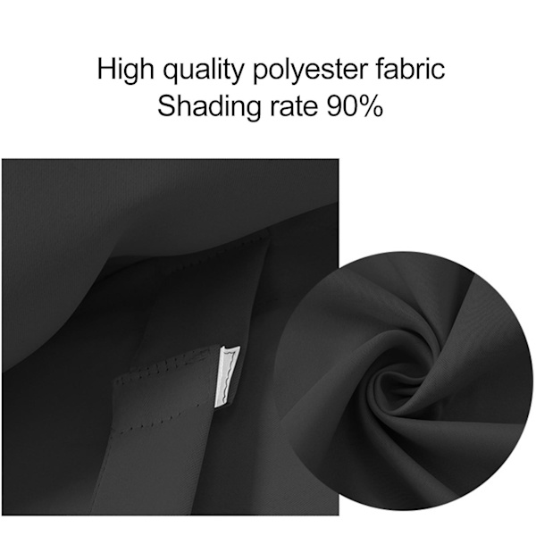 Dörrgardiner för dörrfönster, termiskt isolerade, integritetsskyddande sidoljusgardiner för ytterdörr, 26 x 68 tum Black 66x173