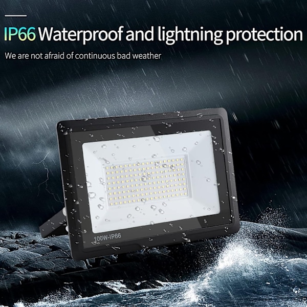 100W LED-belysning, vattentät IP66
