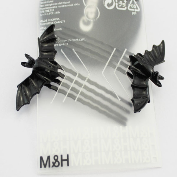 Svarta hårspännen 2st Halloween hårkammar,Bat Side Comb Legering Headpiece Hår Hårnålskammar Håraccessoarer för tjejer W