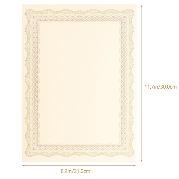 10 st Blanka Certifikatpapper Skrivbara Utskriftbara Certifikat Inre Papper För Kontorsbruk 30X21cm