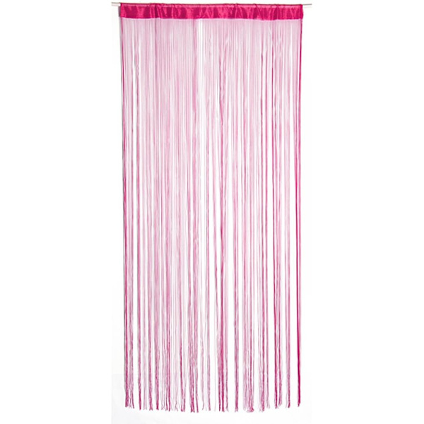 Hvidt gardin med tråd til dør/vindue - 100cm x 200cm