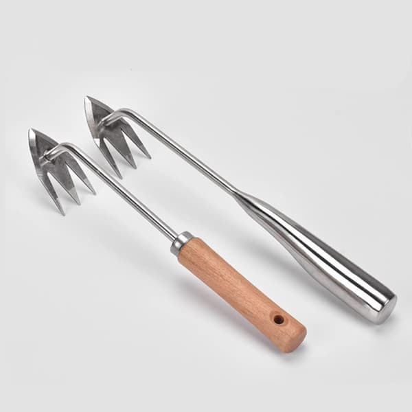1 stk. håndukrudtsfjerner i rustfrit stål, 34,5 cm, ukrudtsrive, manuel ukrudtsfjerner, haveredskab