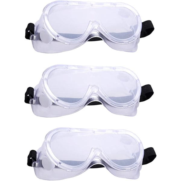 Klare vernebriller for brillebrukere Justerbart øyebeskyttelsesbånd, perfekt for sykepleiere, kjemiske laboratorier, brillebrukere i industrien
