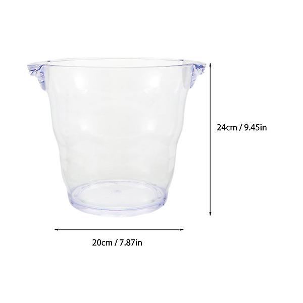 1 kpl läpinäkyvä baarisamppanjaviinipullon jäähdytin Jääkauhalla eristetty jääsäiliö läpinäkyvä24x20x19. transparent 24x20x19.5cm
