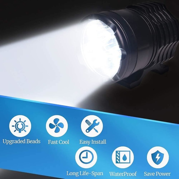 Moottoripyörän Led-lisävalot, 40w pyöreät Led-etupäävalot sumuvalot projektori Led-lisävalot 12v-24v