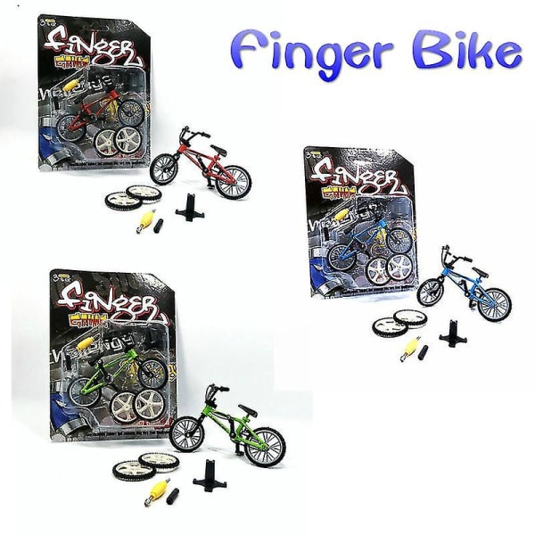 Alloy Mini Finger Bike Sykkel BMX Barn Leke Barn Gutter Finger Scooter Nyhet Spøk Racing Leke Fingerboard Brinquedos Gave Blå