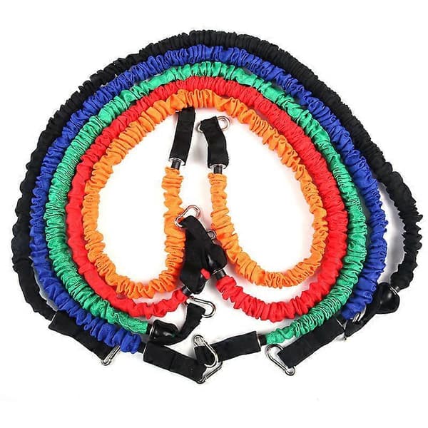 Resistance Band Training Belt System, Leg and Glute Training Exercise Equipment Bungee Cord (Black 30 lbs)