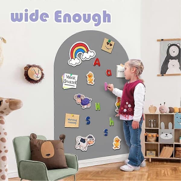 Magnetic Wall Decal for Kids - Upgraded Strong Adhesive, Thickened Iron Layer, Self-Adhesive Magnetic Chalkboard A