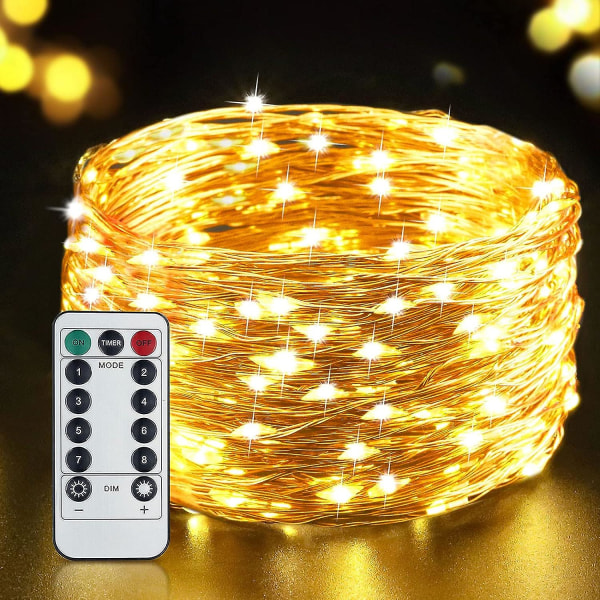Lysstreng, 20m 200led USB LED Lysstreng Julelys Fe Lys IP65 Vandafvisende Lysstreng 8 Tilstande Indendørs/udendørs Dekoration Til Soveværelse Bryllup