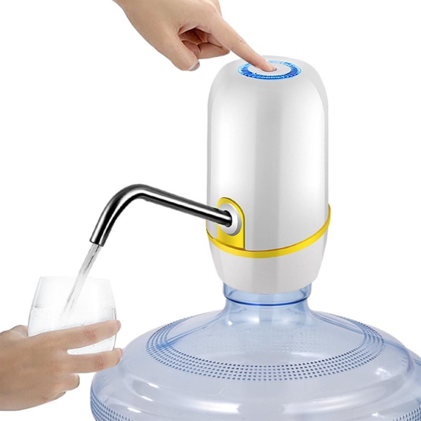 5 Gallons Vannflaskedispenser, USB-lading Vannflaskepumpe, Bærbar Vannflaskedispenserpumpe for Camping