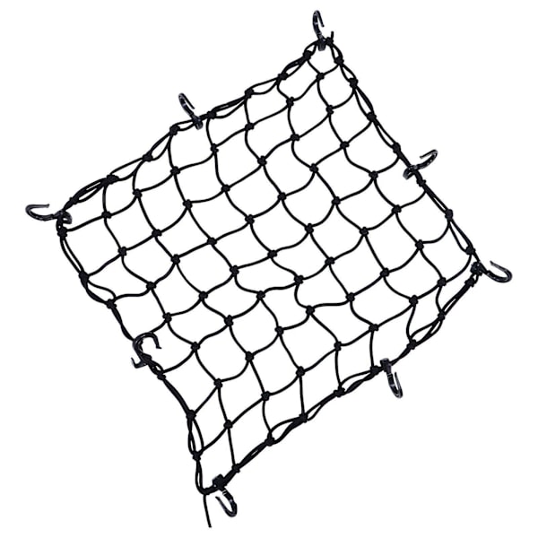 1 stk. Kraftig Bagagenet til Cykel Praktisk Latex Motorcykel Net til Tank Sort 50X50CM