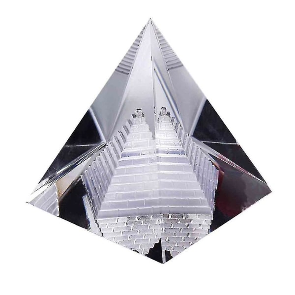 Mode Kunstig egyptisk Klar K9 Krystal Kvarts Pyramid Hjemmekontor Skrivebordsdekoration Vidunderlig ornament Gave til venner