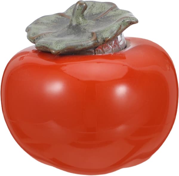 Kaki-shaped storage jar, sealed jar, ceramic material, creative design, easy to clean, snack storage