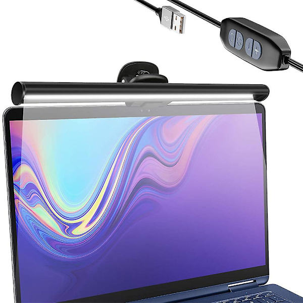 Laptop Computer Skærmbordslampe - Skærmlysstang E-læsning Led Arbejdslampe - Ingen Blænding På Skærmen Til Øjenpleje - Usb-drevet Hjemmekontor Skrivebordslampe - Plads-