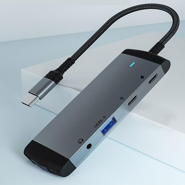 Højhastigheds USB 3.0 Data Hub Adapter Multi Type-c Hub Udvidelse 5