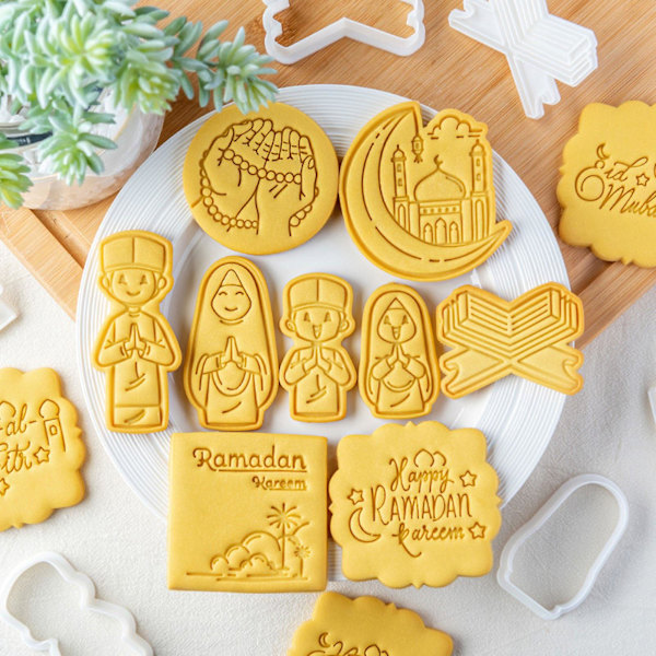 Kageformensæt til Bagning af Cookies - Gave til DIY Bagelskere - Plastmateriale - Stil 2