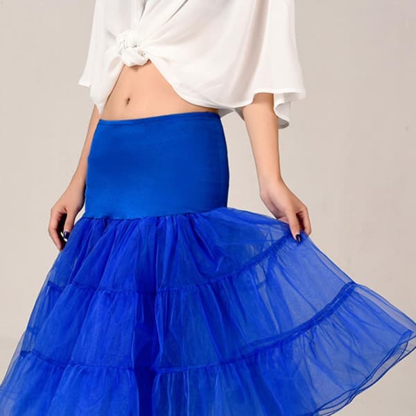 Hoopless Petticoat Kongeblå Underskjørt Retro Kvinner for Dans og Bryllup