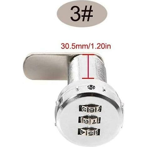 Combination Lock and Latch for Drawers, 3 Digits, Suitable for Electrical Storage Cabinets