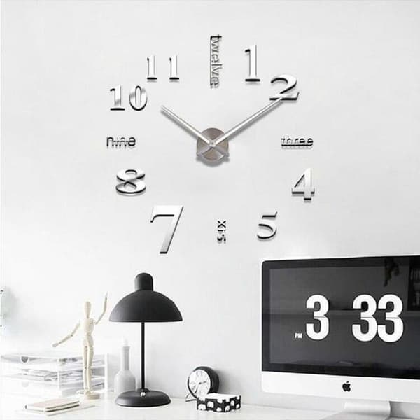 Vægur DIY 3D Vægur Moderne Design Akryl (lydløs) Lysende Ur