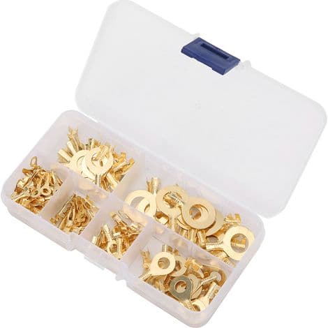 150 Pieces Brass Cable Lugs for Electrical Connectors, Flame Retardant Cable Accessories