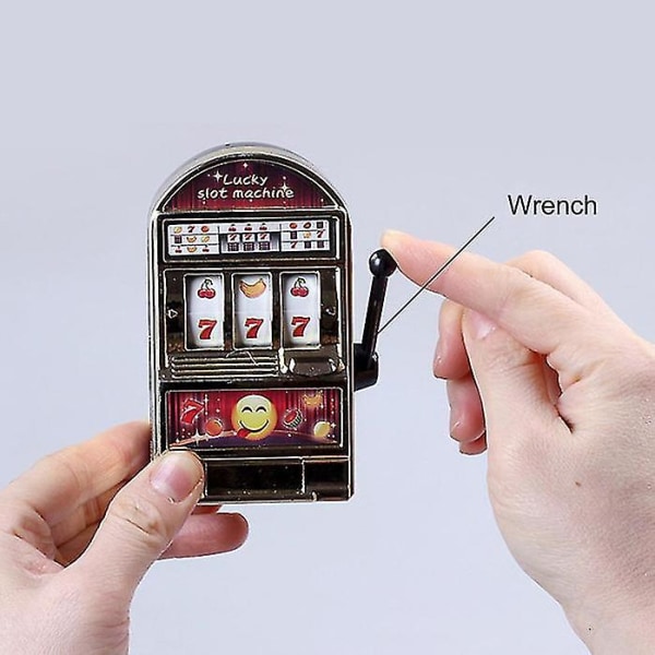 Mini Casino Lucky Jackpot Fruit Spilleautomat Pengeboks Legetøj Børn Voksen Sjovt Anti-stress legetøj Fødselsdagsgave til børn Sølv