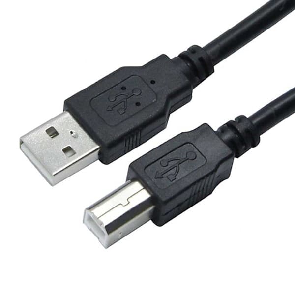 USB 2.0-kabel Type A hann - Type B hann 1,5 m skriver- og datakabel svart