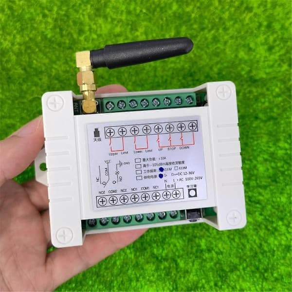 433MHz Industrial Wireless Remote Control Switch, DC 12V/24V/36V, 2CH RF Receiver