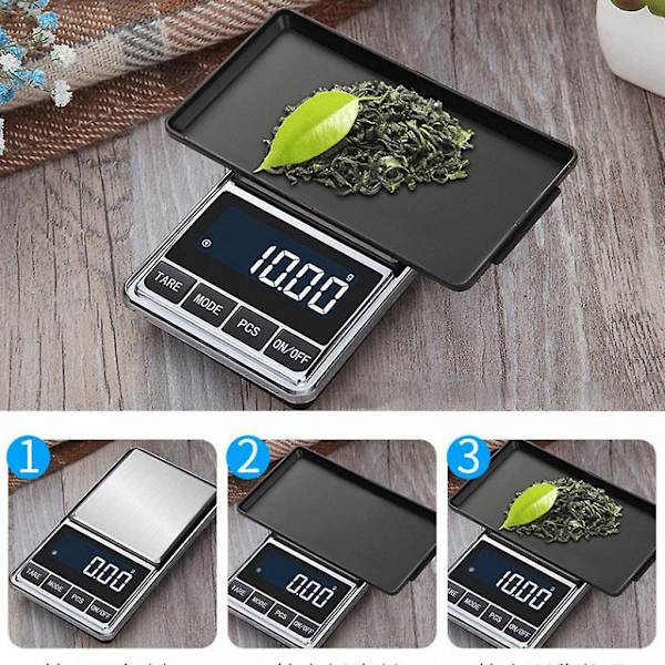 0,01 Grams Precisions Smyckes Elektronisk Digital Vågskala Fickvåg 100g Silver