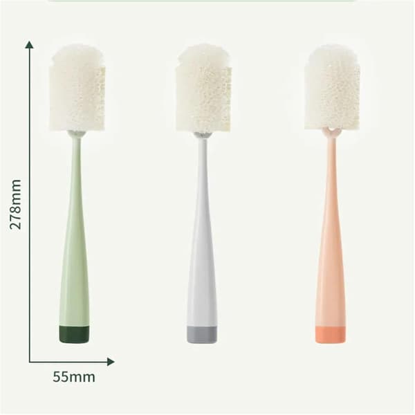 3 kpl pitkiä kuppiharjoja pullonpesuharjoja kapeakaulaisille pulloille, astianpesukoneen kestävä 3 KPL 3PCS
