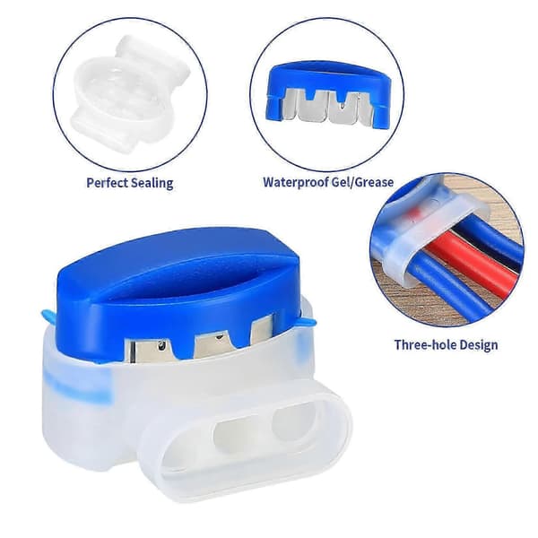 20-pack Premium Cable Connectors Cable Terminals Boundary Wire Connectors Robotic Lawn Mower Vehicle Waterproof