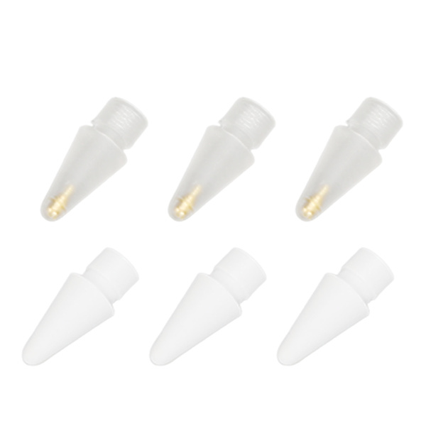 6pcs Replacement Pen Tips Fine Point Precise Control Sensitive Replacement Nibs for IOS Pencil 1st 2nd Generation