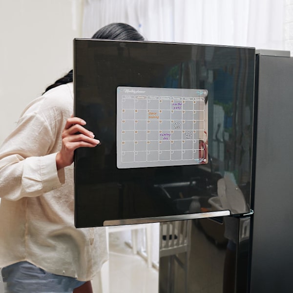 Akryl Magnetisk Kalender För Kylskåp 15x11 Tum Magnetisk Kalender För Kylskåp Transparent Torkbar Kalender
