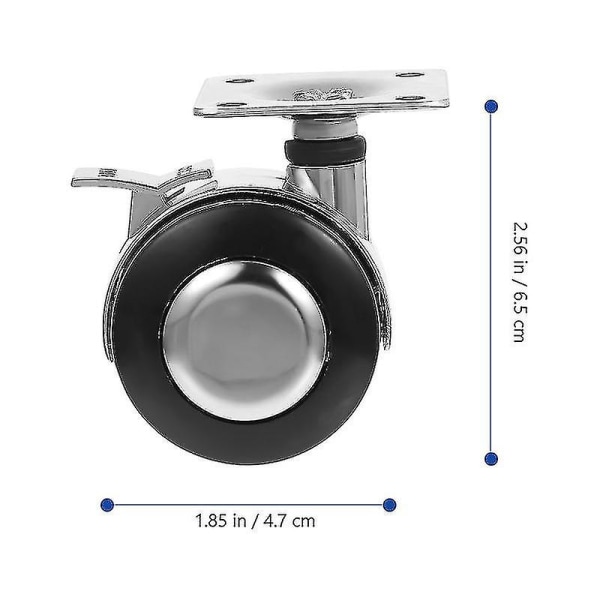 2 stk Universelle Kontorstolhjul Praktiske Universelle Hjul Møbelhjul