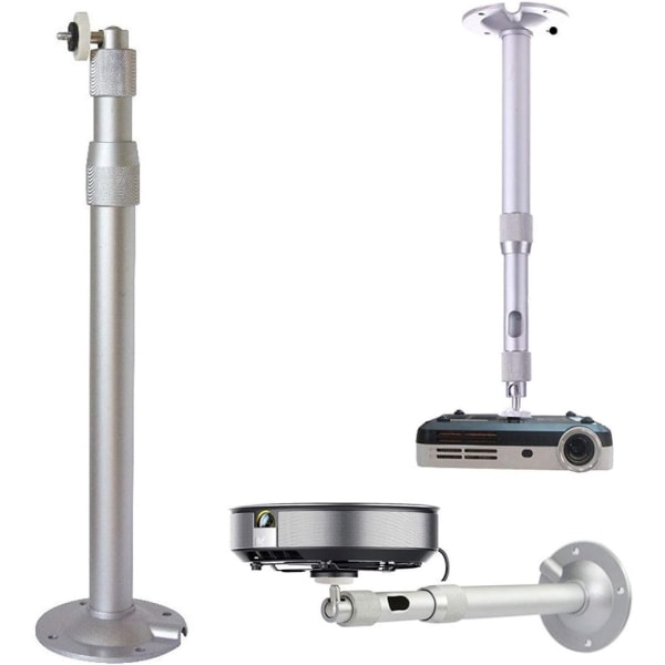 360 Graders Projektor Tak- og Veggfeste Stativ Utvidbar Tilt Sving Universal 20-40cm Projektor Tak- og Veggfeste