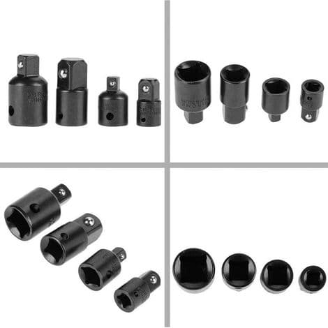 Ulisem 4pcs Ratchet Socket Adapter and Reducer Set for 1/2\" 1/4\" 3/8\" Sockets and Bits