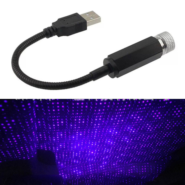 Bilstjärnhimmel Taklampa Inredning Romantisk USB Nattlampa Dekorationer Utmärkt Röd Red