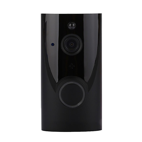 Hjemme WiFi Smart Trådløs Sikkerhedsdørklokke Visuel Intercom Optagelse Videokit Sort Black