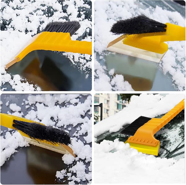 Bilskrapa med borste, bilskrapa med visp, effektiv snöborste, snöborste