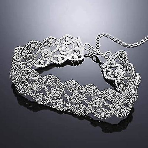 Rhinestone Choker Halskjede Smykker Justerbar Krage Halskjeder Sølv Chokers For Kvinner Og Jenter Botao