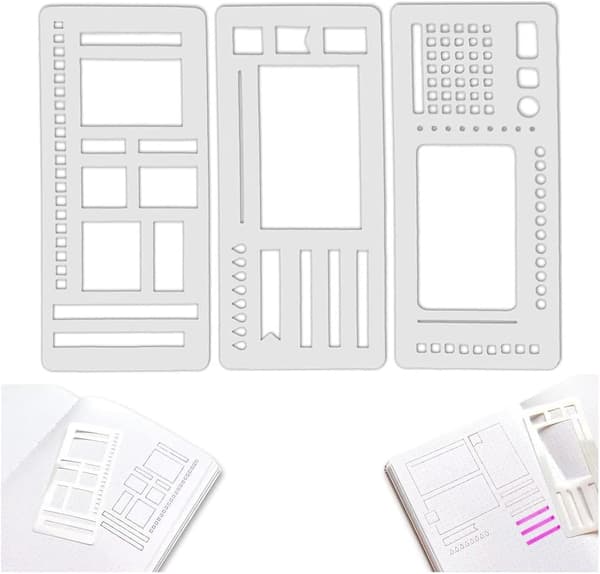 Lace Ruler Planner Template, DIY Painting Stencil Set, A6 Size Diary and Journaling Aid Theme Series
