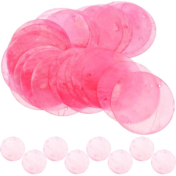 100 kpl pyöreitä kuoria kappaleita Dream Catcher valmistaa riipuksia kiillotettu pyöreä siivu tarvike Vaaleanpunainen5X5cm Pink 5X5cm