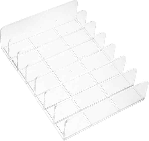 Acrylic Makeup Storage Organizer with 7 Large Compartments, Desktop Cosmetic Display Case