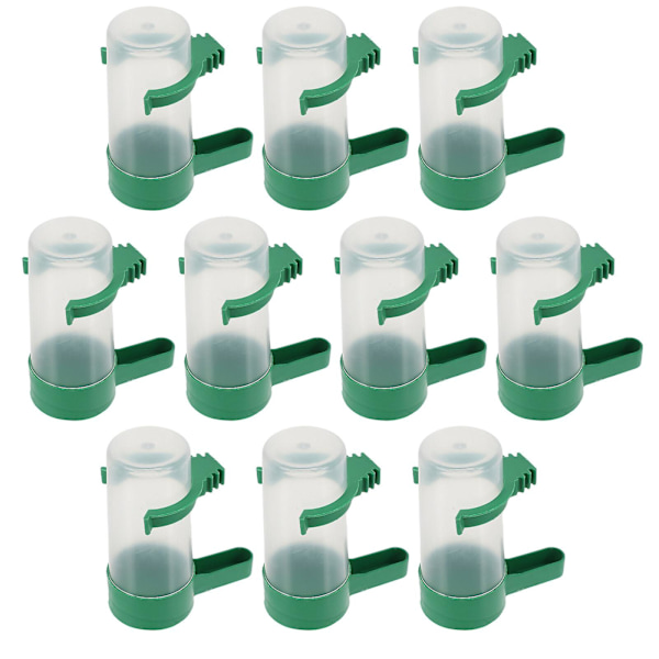 10 st Husdjur Papegojor Vattendispenser Fåglar Drickare Duva Dricksvatten Matare Grön 7X8.5CM